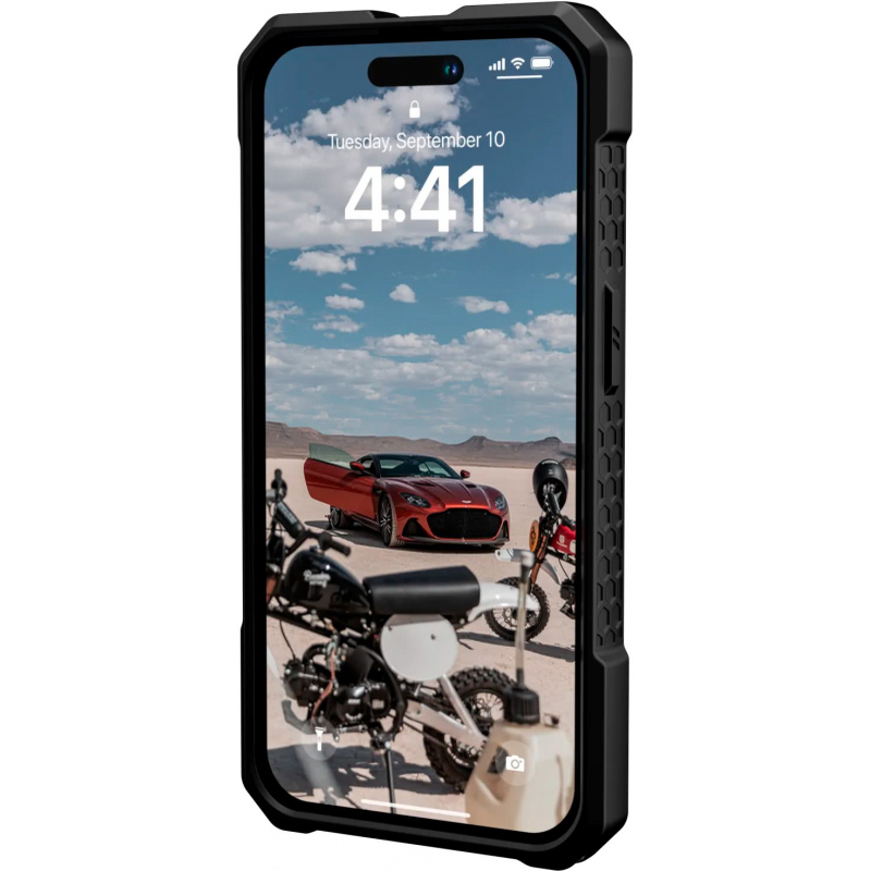 Чехол UAG Monarch Pro Black с поддержкой MagSafe для iPhone 14 Pro, чёрный